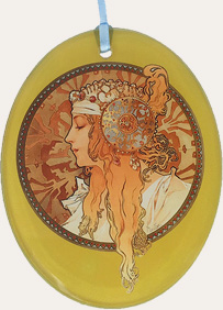 Mucha Blonde on Green